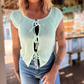Front Tie Sweater Cardigan
