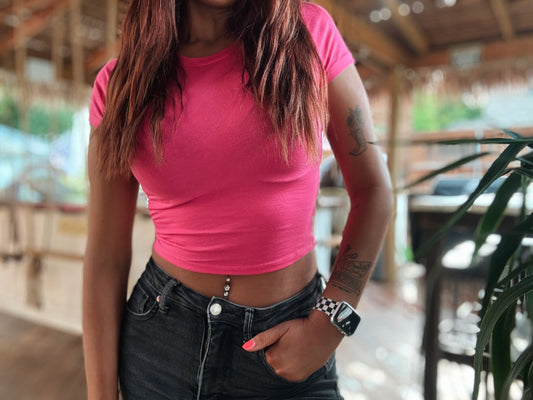 Basic Pink Crop Top