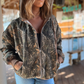 Camo Fleece Oversized Zip Up