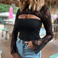 Lace Cutout Top