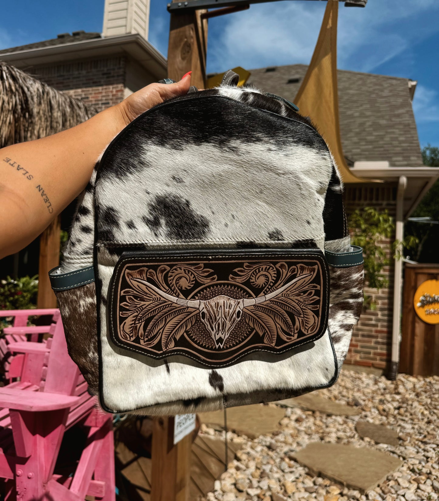 Spirit of the Herd Hand Tooled Bag