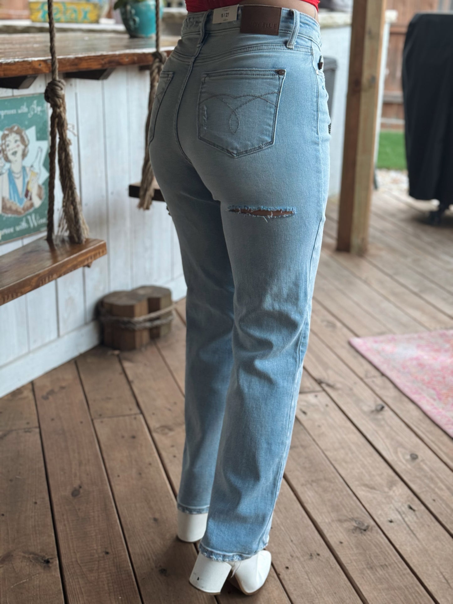 Judy Blue Back Slit Jeans