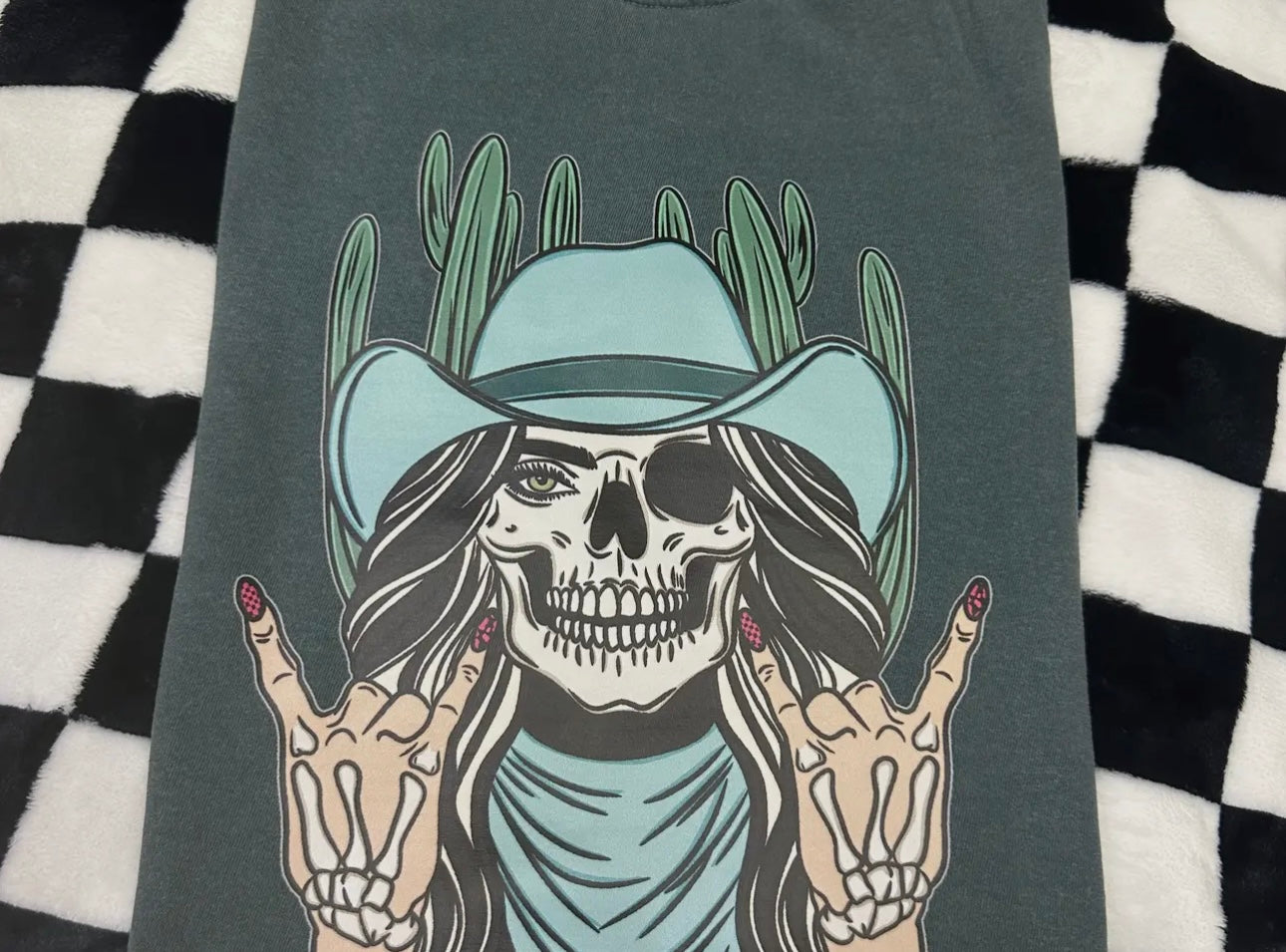 Skeleton Cowgirl Graphic Tee