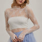 Floral Embroidered Mesh Layering Top