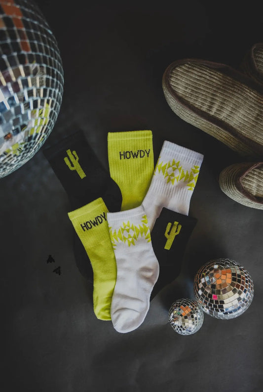 Sock Em Silly - Cacti Neon