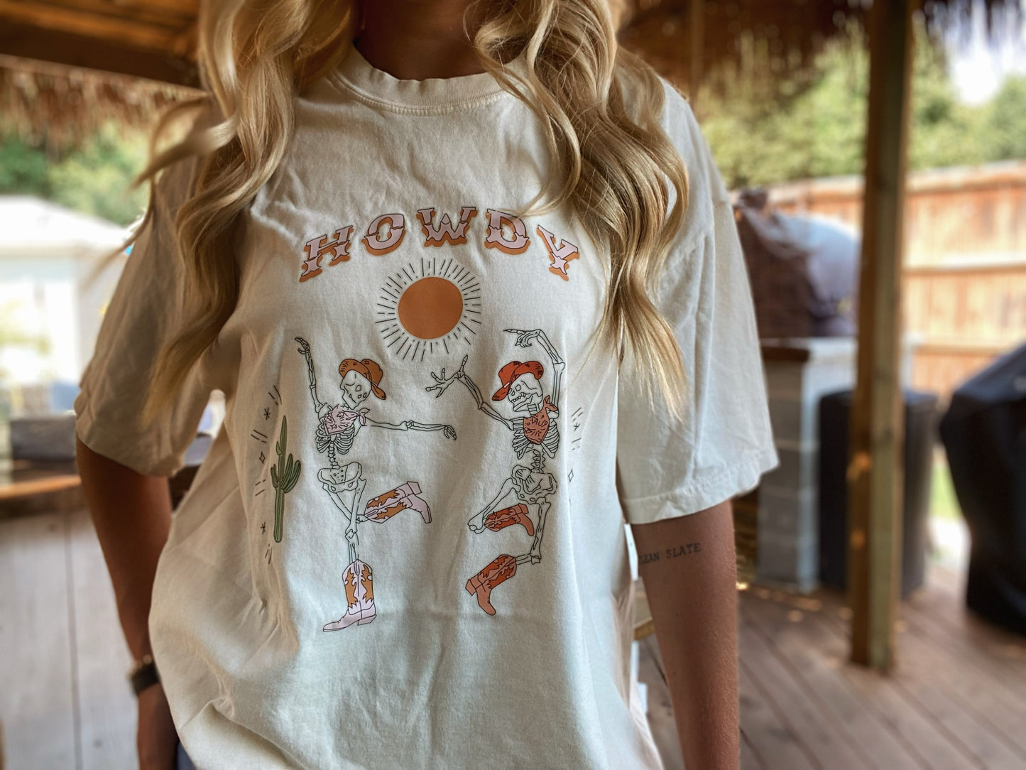 Howdy Dancing Skeletons Tee