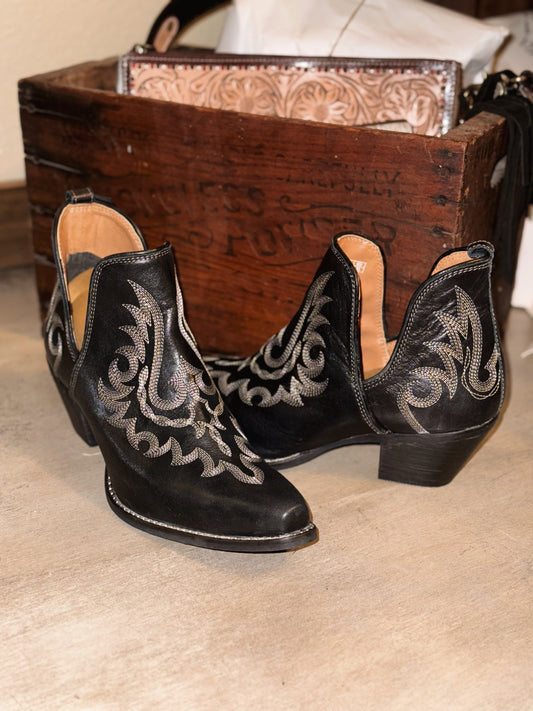 Lasso Lace Stitched Leather Boots