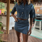 Denim Crop Shirt