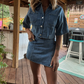 Denim Crop Shirt