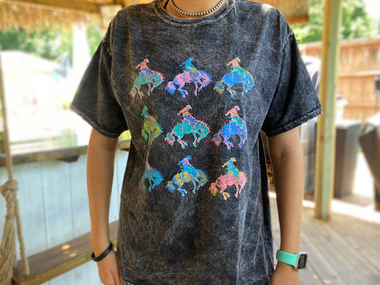 Neon Cowboys Washed Tee