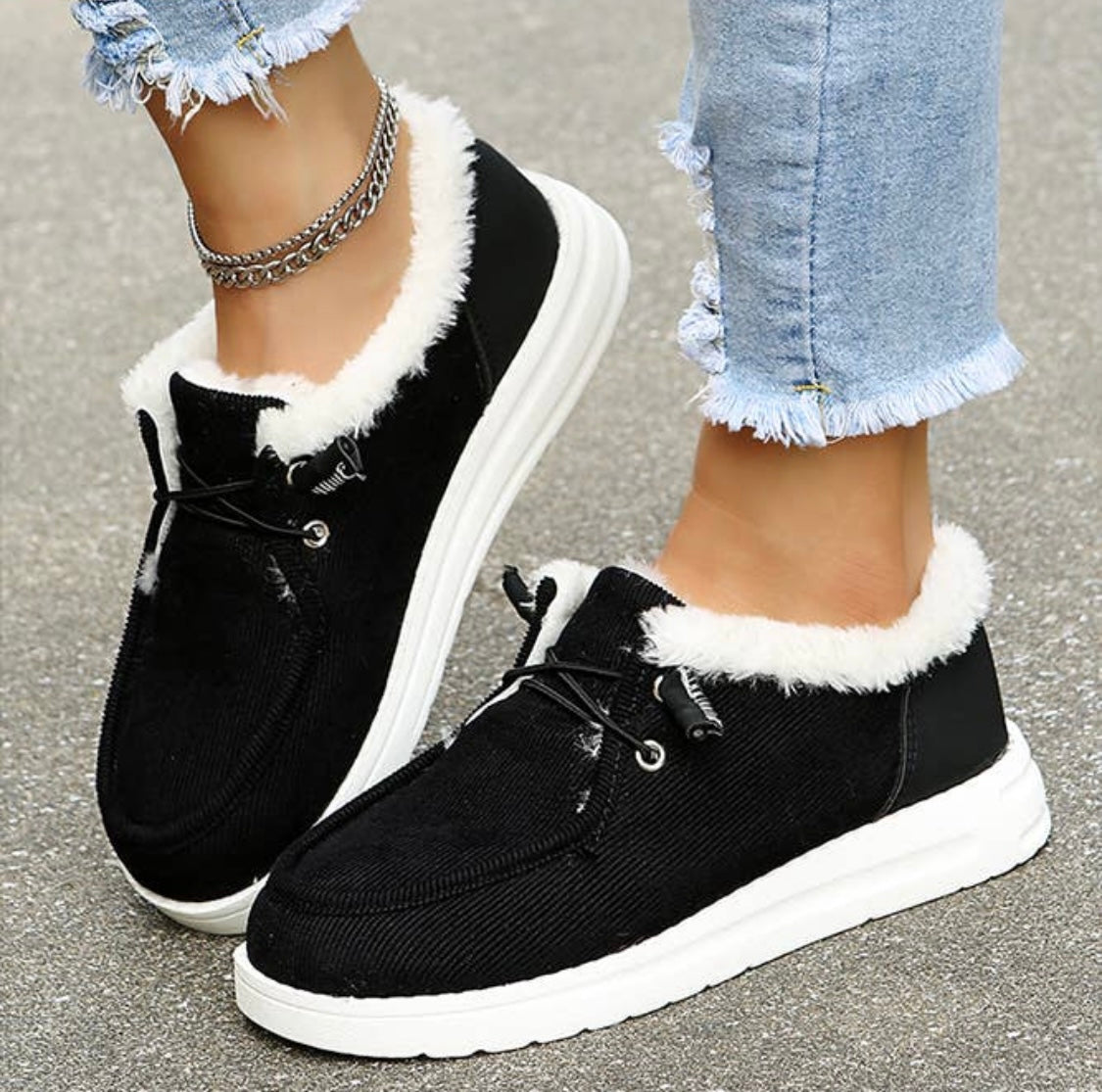 Fluffy Slip-on Shoes