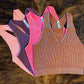 Washed Ribbed Racerback Tank